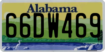 AL license plate 66DW469
