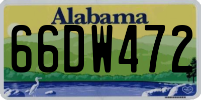AL license plate 66DW472