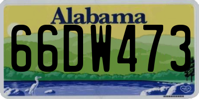AL license plate 66DW473