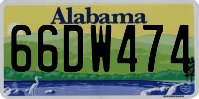 AL license plate 66DW474