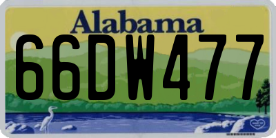 AL license plate 66DW477