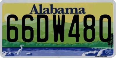 AL license plate 66DW480