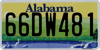 AL license plate 66DW481