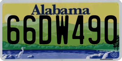 AL license plate 66DW490