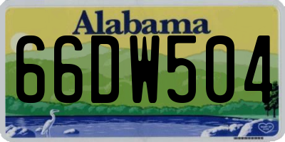 AL license plate 66DW504