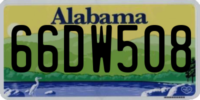AL license plate 66DW508