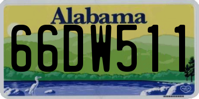 AL license plate 66DW511