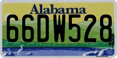 AL license plate 66DW528