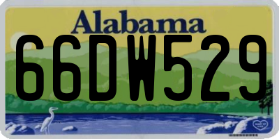 AL license plate 66DW529