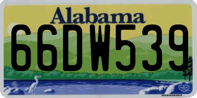 AL license plate 66DW539