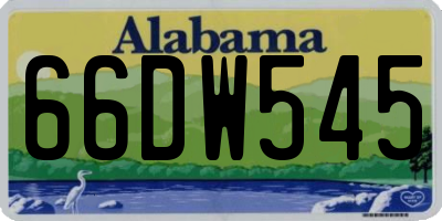 AL license plate 66DW545