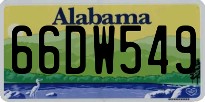 AL license plate 66DW549