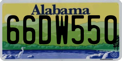AL license plate 66DW550