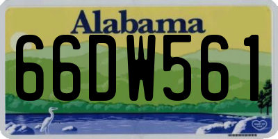 AL license plate 66DW561