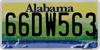 AL license plate 66DW563