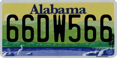 AL license plate 66DW566