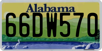 AL license plate 66DW570