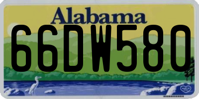 AL license plate 66DW580
