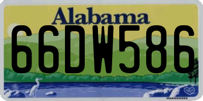 AL license plate 66DW586