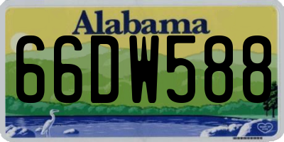 AL license plate 66DW588