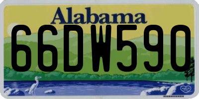 AL license plate 66DW590