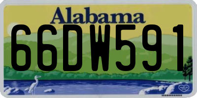 AL license plate 66DW591