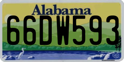 AL license plate 66DW593