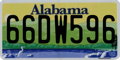 AL license plate 66DW596