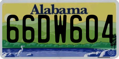 AL license plate 66DW604