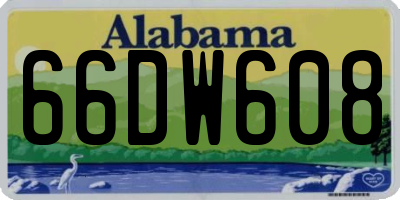 AL license plate 66DW608