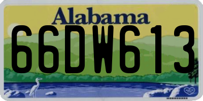 AL license plate 66DW613