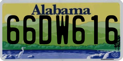 AL license plate 66DW616