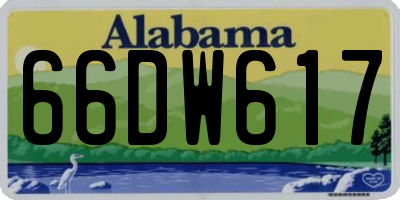 AL license plate 66DW617