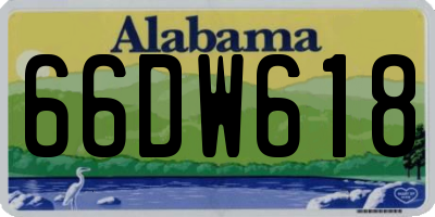 AL license plate 66DW618