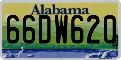 AL license plate 66DW620