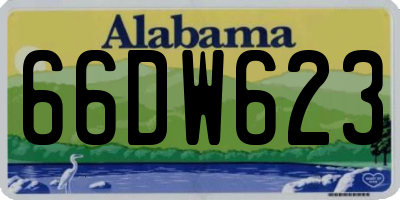 AL license plate 66DW623