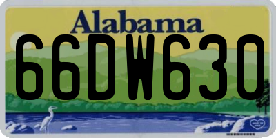AL license plate 66DW630