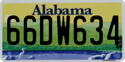 AL license plate 66DW634