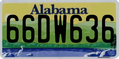 AL license plate 66DW636