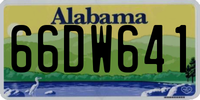 AL license plate 66DW641