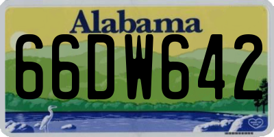 AL license plate 66DW642