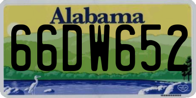 AL license plate 66DW652