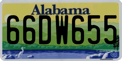AL license plate 66DW655