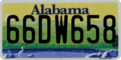 AL license plate 66DW658
