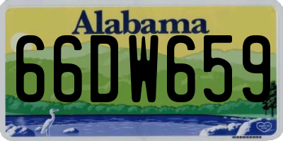 AL license plate 66DW659