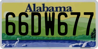 AL license plate 66DW677
