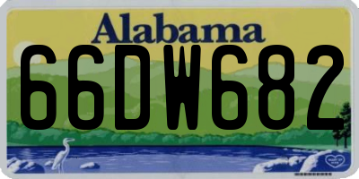 AL license plate 66DW682