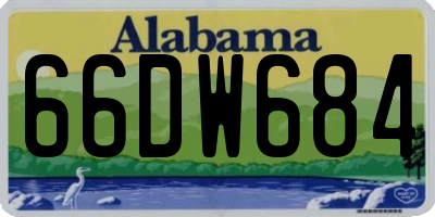 AL license plate 66DW684