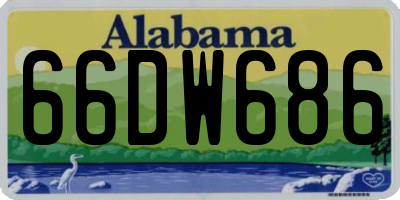 AL license plate 66DW686