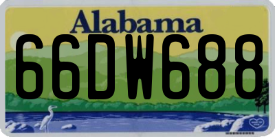AL license plate 66DW688